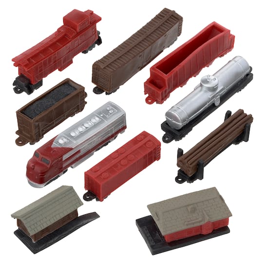 12 Pack: Safari Ltd® TOOBS® Trains Set